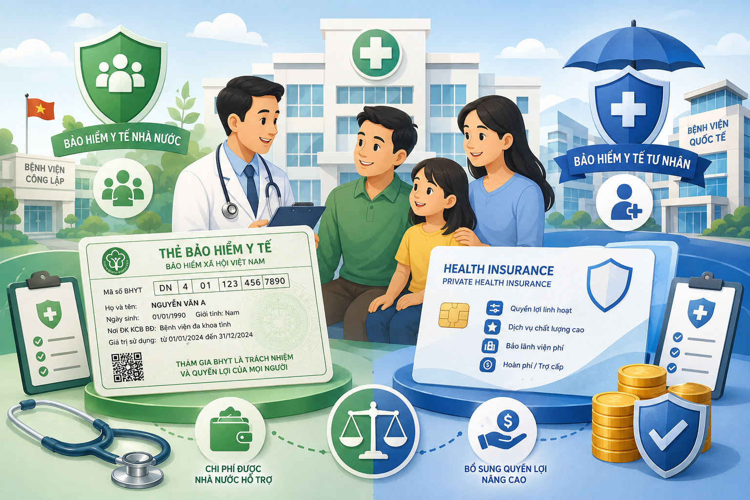 Bảo hiểm sức khỏe khác gì bảo hiểm y tế